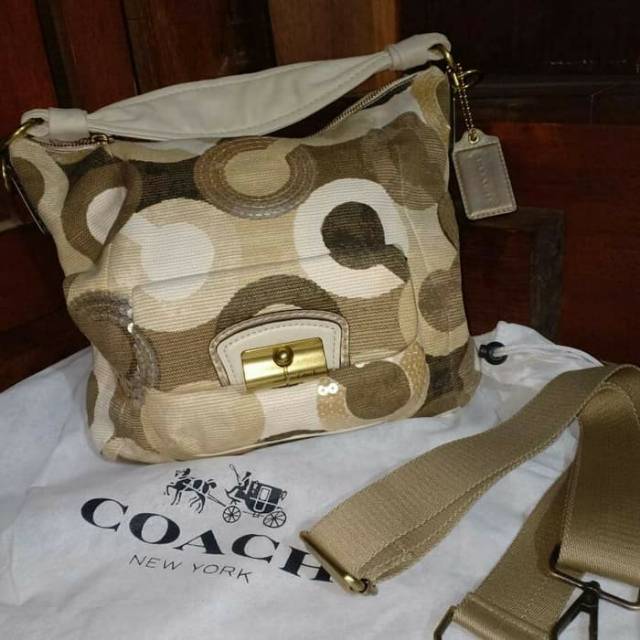 Preloved coach hobo sequin/preloved tas coach