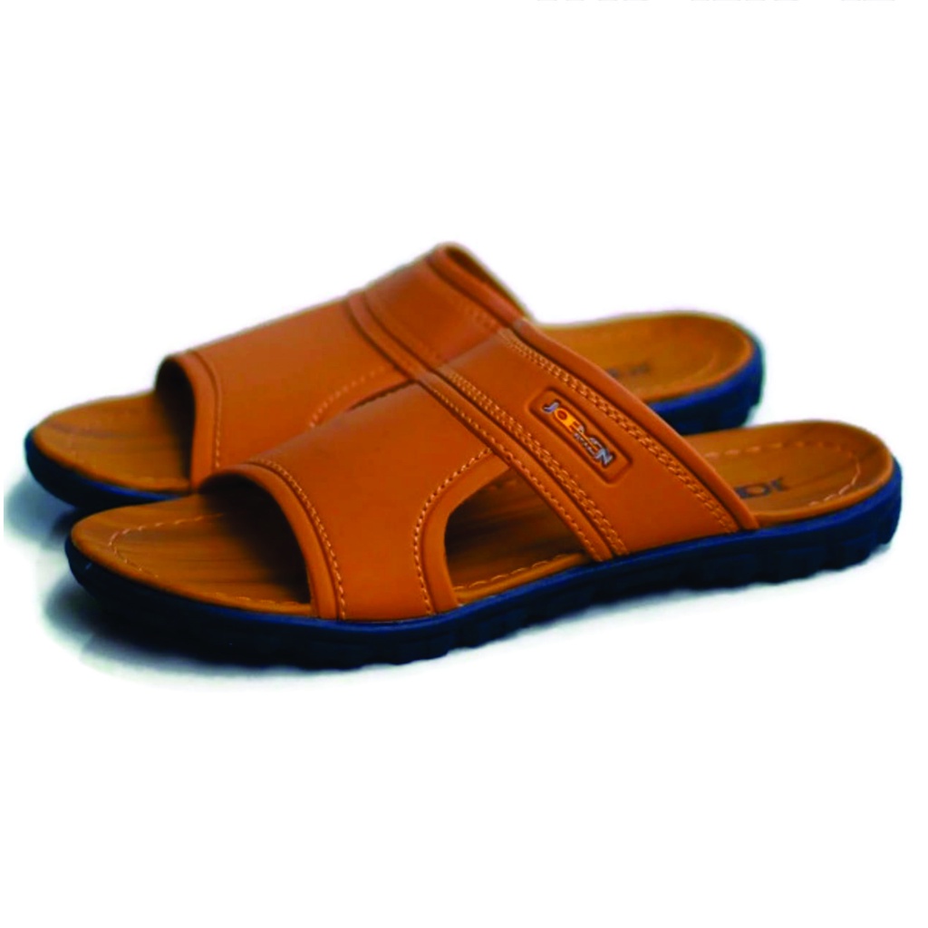 SANDAL PRIA KULIT JOEMEN WARNA COKLAT BROWN KEREN BEST SELLER PALING BANYAK TERJUAL ORIGINAL JOEMEN 100% S-17 SANDAL IMPORT KEREN FASHION PRIA