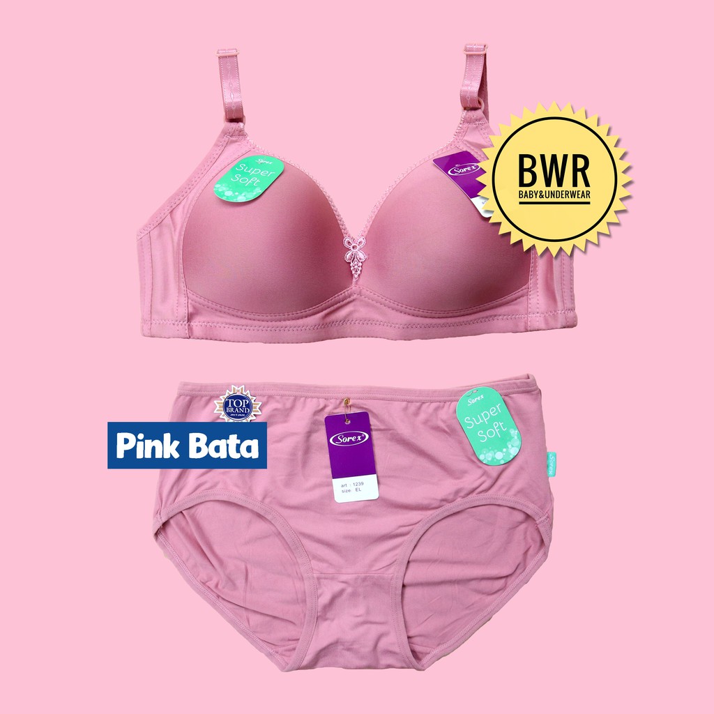 Bra Set Sorex 17239 + CD 1239 | Setelan Pakaian Dalam Sorex Casual Pilih Warna - Bwr IX