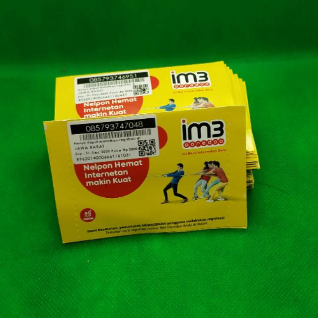 Kartu perdana indosat pulsa 2k cover jawa barat (jabar)