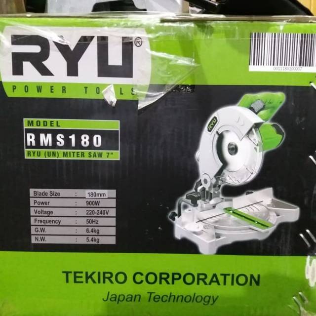 MESIN POTONG ALMUNIUM ALUMINIUM RYU RMS 180 MITTER SAW RYU RMS180