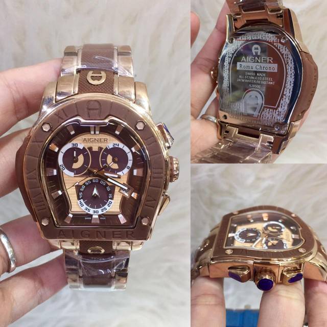 JAM TANGAN AIGNER'S 001 A38500 ROMA CHRONOGRAPH SUPER  PREMIUM AAA