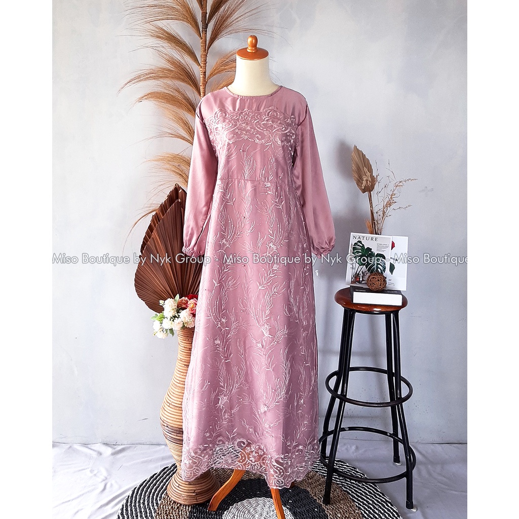 DRESS TERLARIS 2022 - GAMIS MUSLIM TERBARU FARASYA  - MAXI TULLE PREMIUM MODERN - GAMIS KONDANGAN - GAMIS COUPLE LAMARAN - GAMIS WANITA FULL BRUKAT