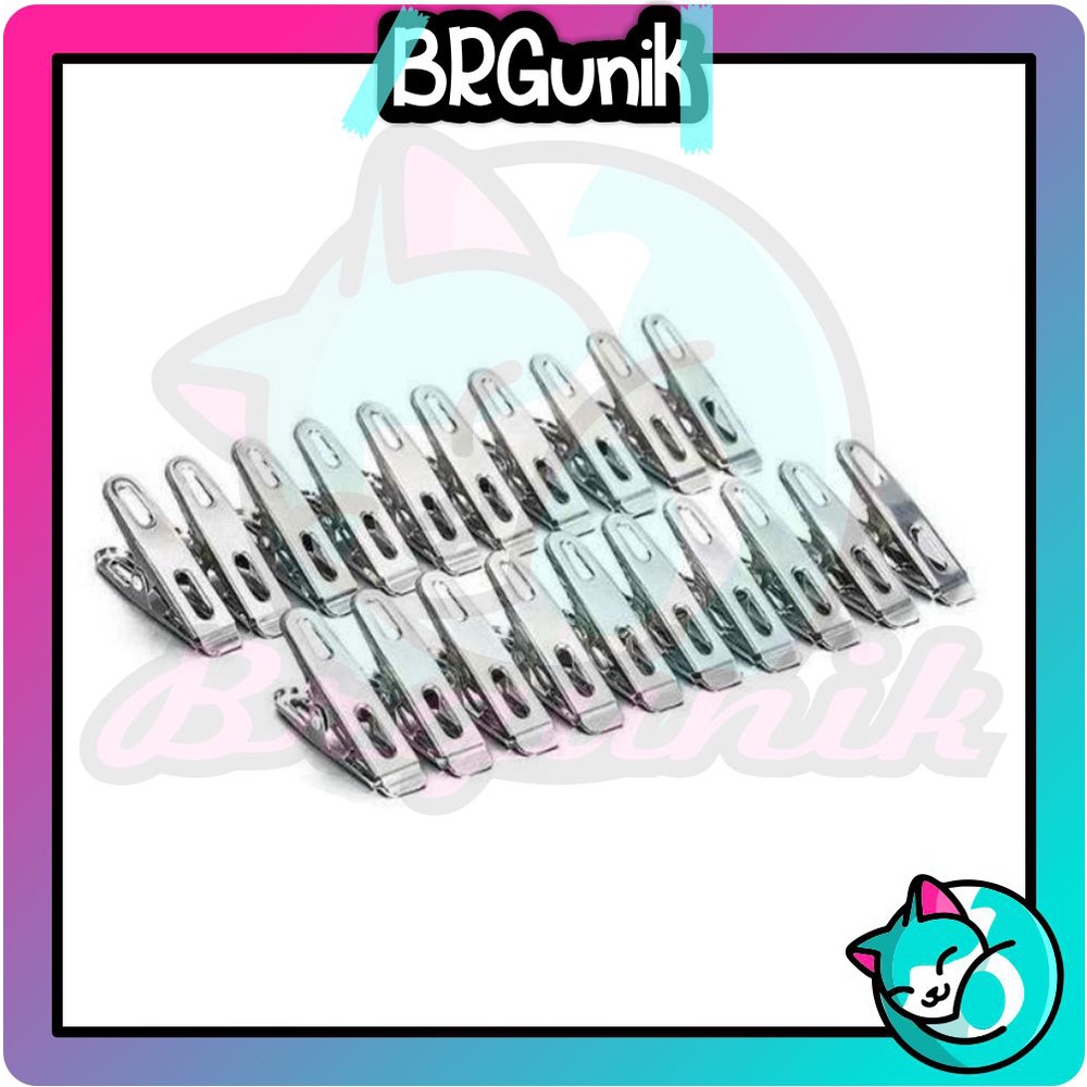 BRGUNIK Jepitan Jemuran Anti Karat Stainless steel Jepitan Baju Pakaian SS R584