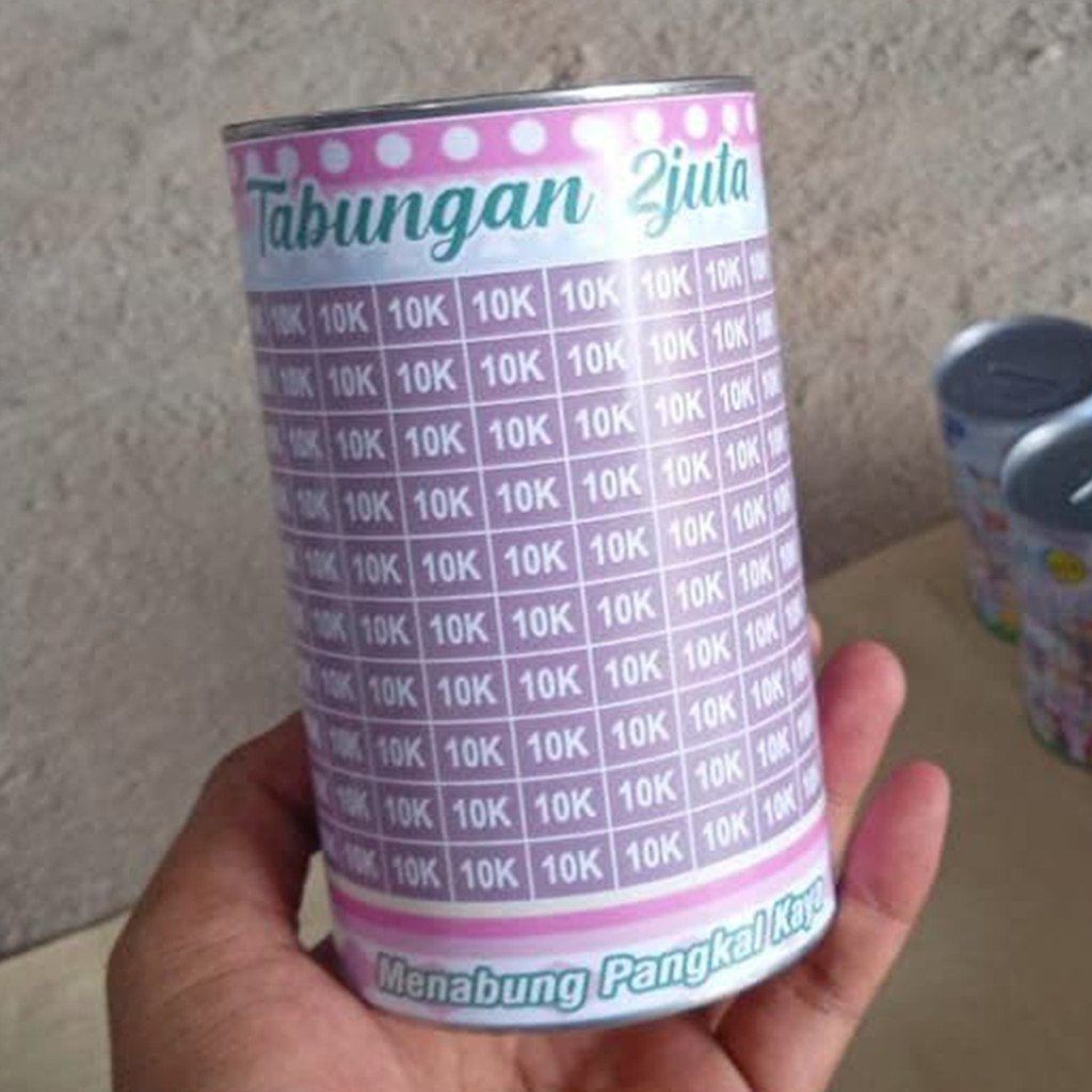 [✅COD] Tabungan Celengan Target Viral Full Kaleng Mainan Nabung Anak Buka Tutup Perlengkapan Rumah Tangga Unik Murah