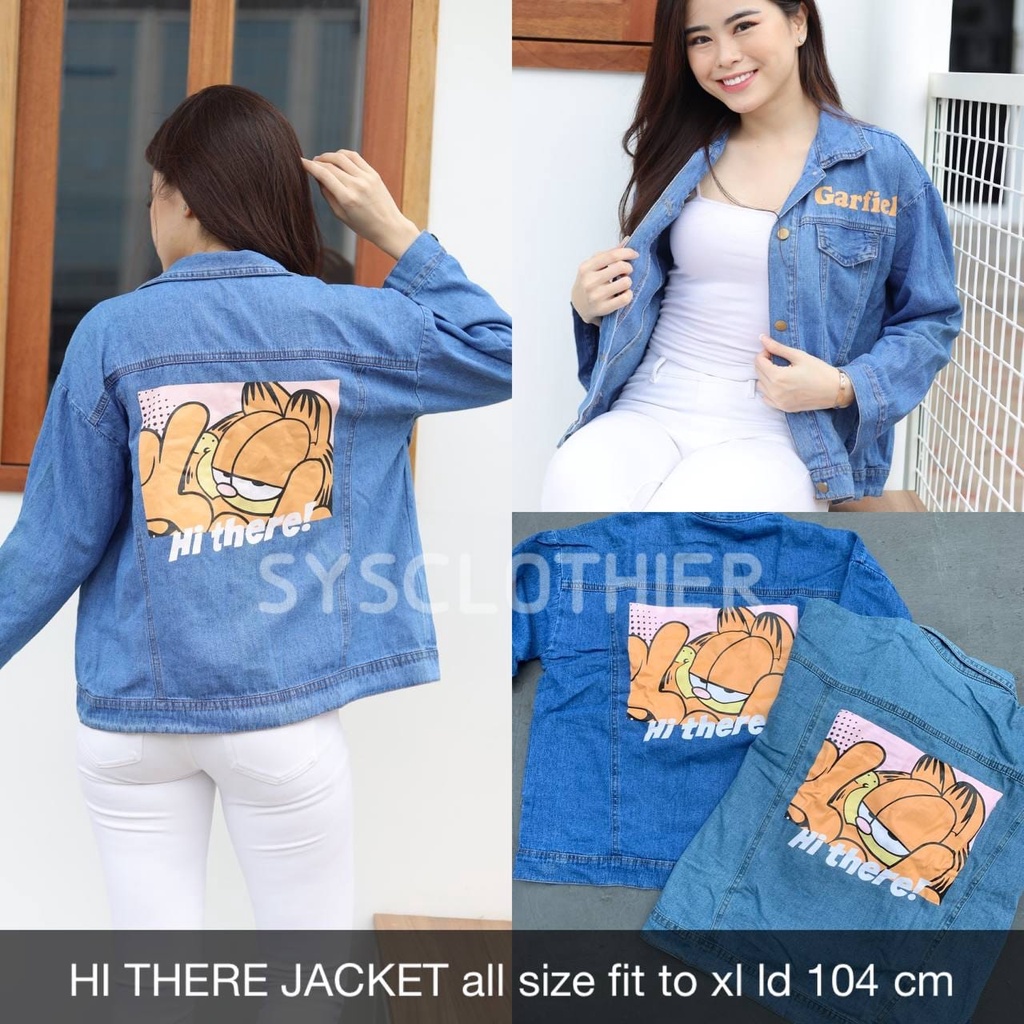 JACKET JEANS WANITA HI THERE JACKET