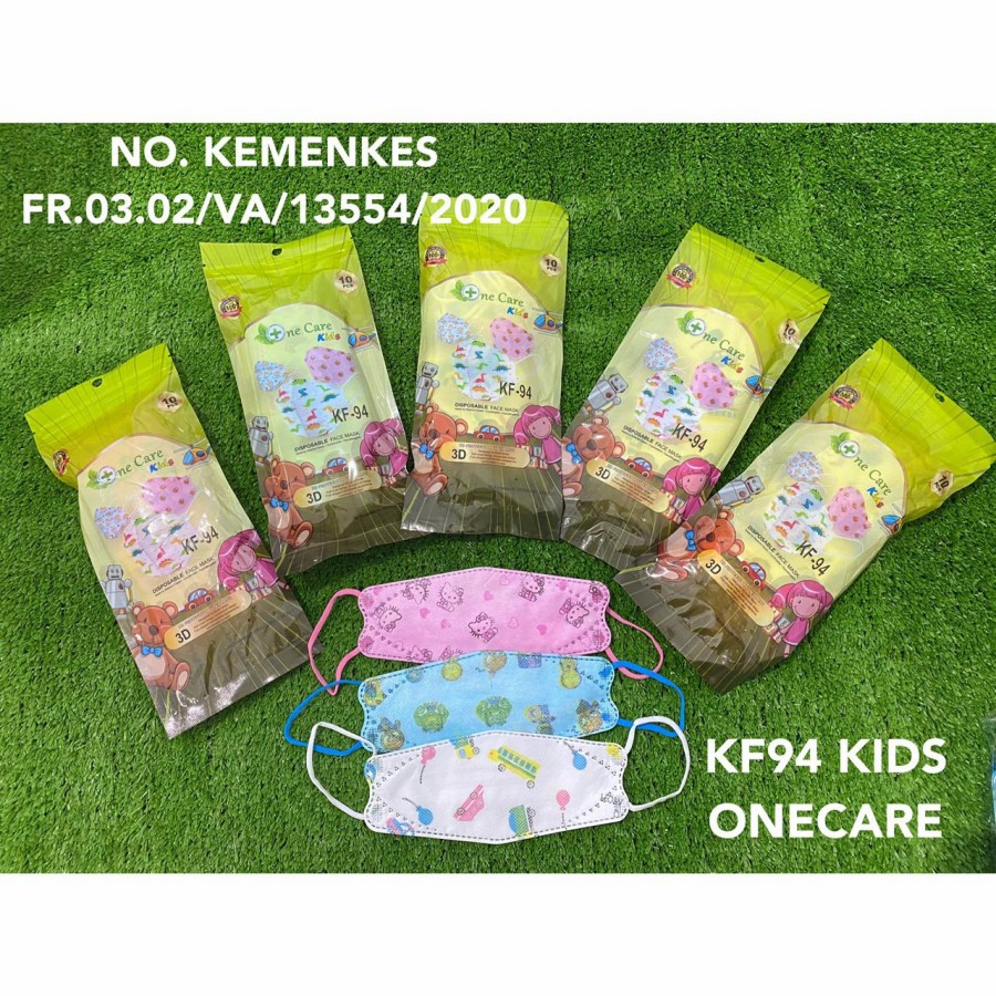 Karakter KF94 Kids Sachet isi 10 Pcs Masker Anak KF94 Kids 3D Evo Stereoscopic Fish - Big Plaza