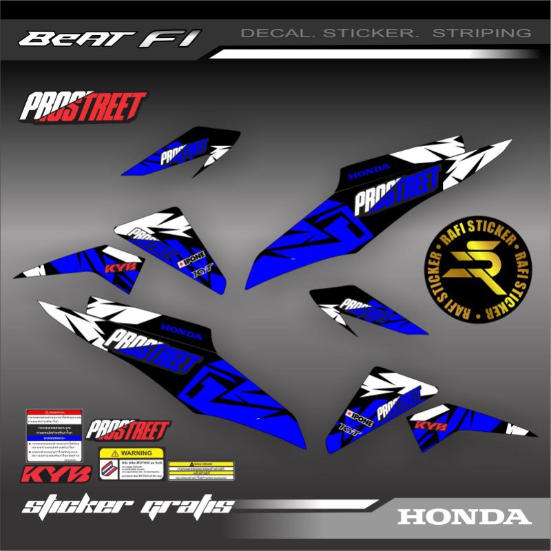 Striping Beat Fi Variasi / Sticker Motor Honda Beat 2014 2015 Variasi