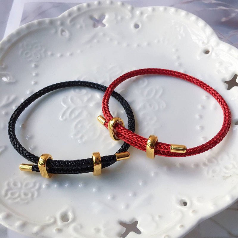 Gelang Couple Tahan Air 8 Bentuk Gesper Tali Kawat Titanium Gelang Beberapa Aksesoris Perhiasan Bracelet