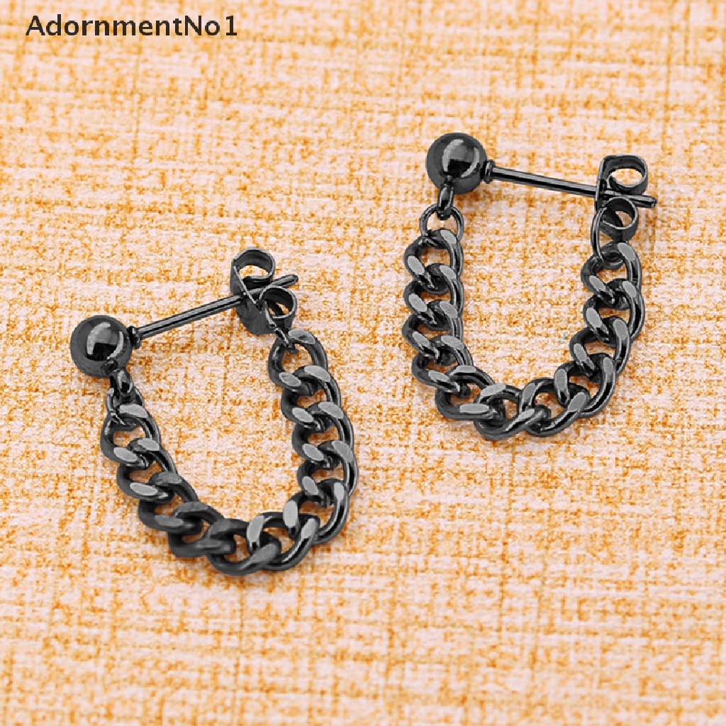 (AdornmentNo1) Anting Gantung Panjang Kait Gaya Hip Hop Motif Geometri Aksen Rumbai + Bola Untuk Perhiasan Pria / Wanita