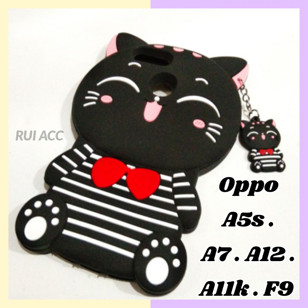 Silikon Boneka Oppo A5S A7 A12 A11K F9 F9 Pro Softcase 3D Karakter Silicone Case