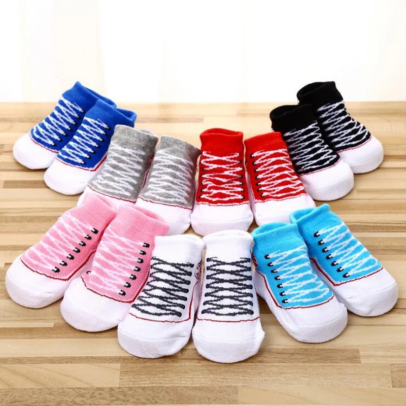 (pimenova) Kaos Kaki Bayi Laki-Laki Motif Sepatu / Baby Boy Prewalker Socks Anti Slip / baby sock