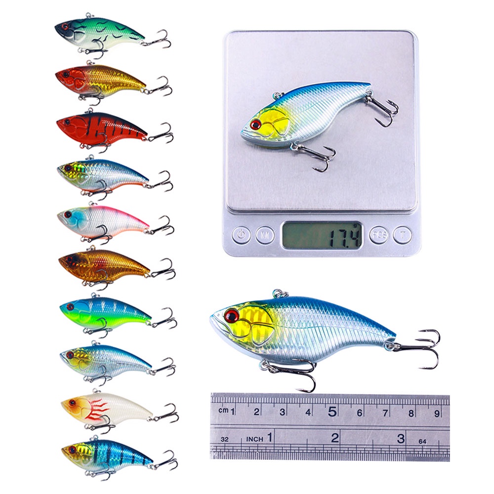 HENGJIA 1pcs 7.5cm 18g Crankbait umpan vib pancing swimbait vibration fishing lure ikan bait Popper