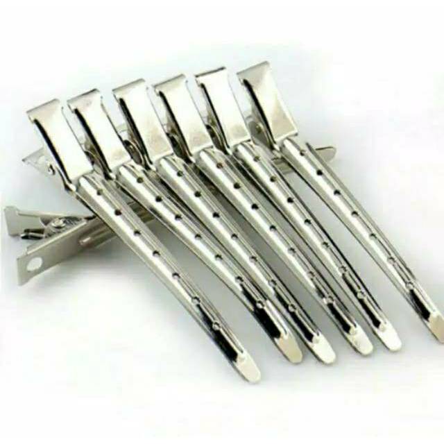 Jepit Bebek Stainless 12pcs jepit bebek Stainless Stenlis Penjepit Rambut Salon Lusinan