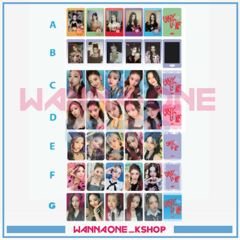 photocard polaroid itzy LOCO