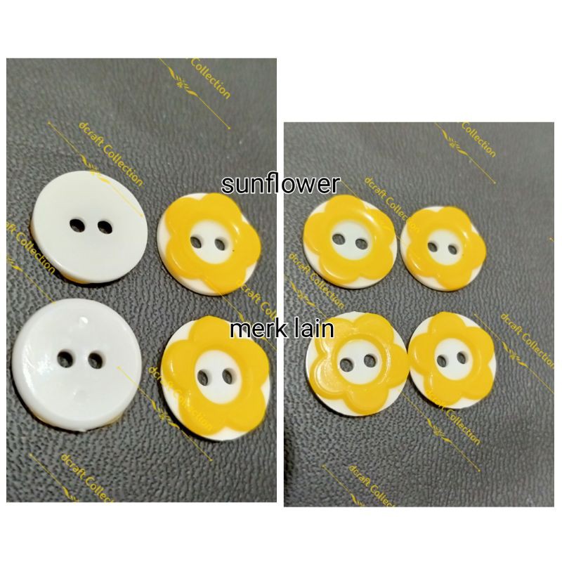 Kancing Sakura Besar 15mm Gross 1Warna