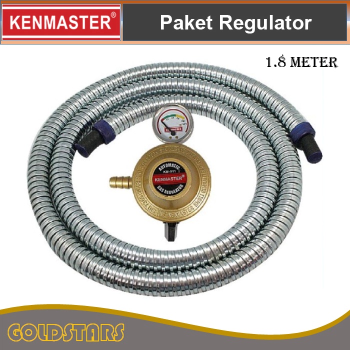 Paket Regulator Meter + Selang Gas Protec Kenmaster Selang Gas