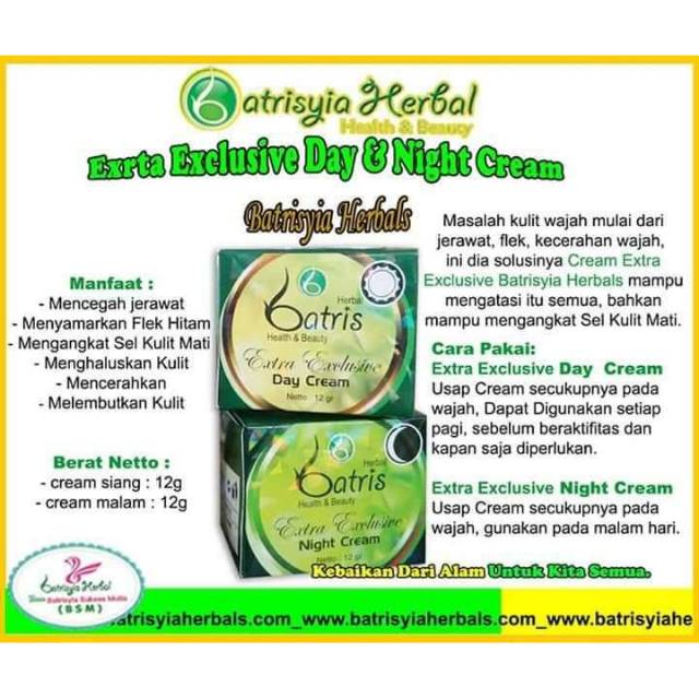 Cream Extra Exclusive Day And Night Batrisyia Herbal Indonesia