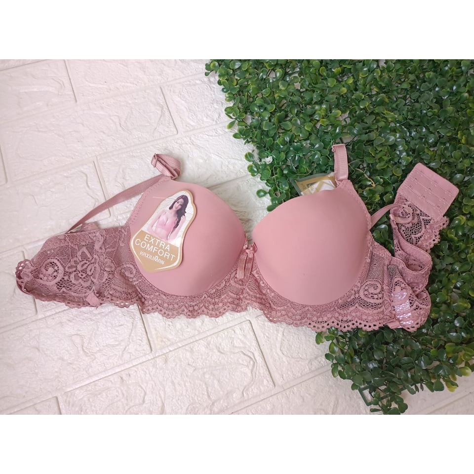 Bh Bra kawat renda kombi / bisa pilih warna / size 36 38 40 42 / Real Picture-pink 1pc
