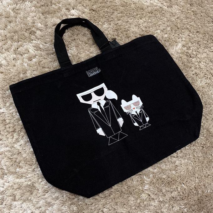 AKSESORIS-TAS-PRIA- KARL LAGERFELD TOTE IN BLACK -KEREN.