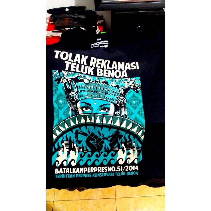 BAJU KAOS ATASAN T-SHIRT BTR BALI TOLAK REKLAMASI BTR LG ORIGINAL BALI