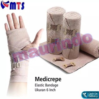 Perban Elastis 15 Cm X 4 57 M Atau 6 Inci Untuk Patah Tulang Keseleo Biocrepe Pembalut Katun Elastis Shopee Indonesia