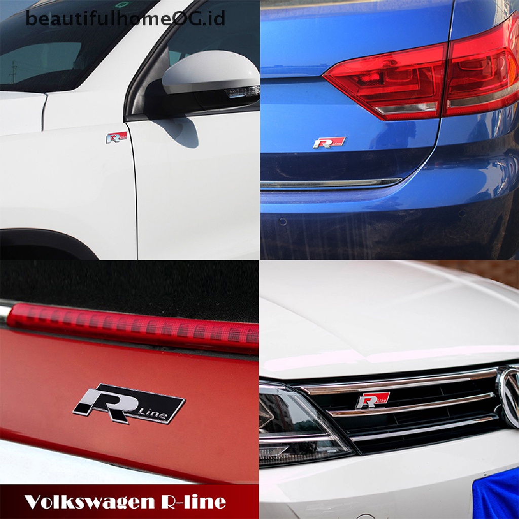 Stiker Emblem Rline Bahan Metal Untuk Bagasi Mobil VW CC GTI Passat