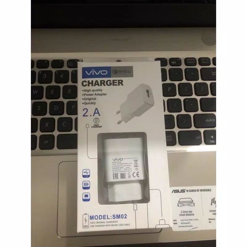 tc charger VIVO SM02 branded 1 USB 2A kwalitas bagus