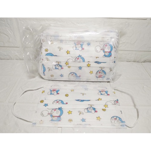 5 pcs KIDS DISPOSABLE PROTECTIVE FACE MASK BOY &amp; GIRL 3 ply - Masker Anak Cewek Cowok Motif Lucu chn