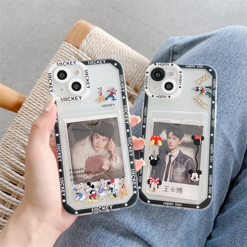 Soft Case TPU Motif Mickey Mouse Mata Malaikat Untuk IPhone 14 13 11 Pro Max 8 7 Plus X XS XR