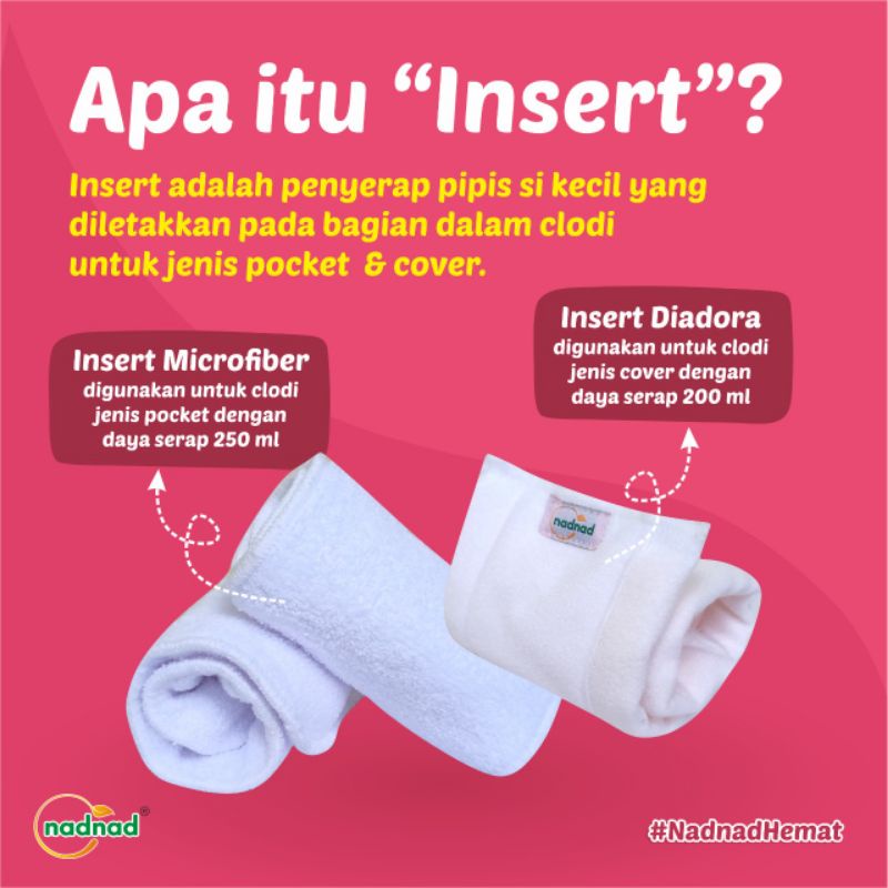 Insert diadora ( insert clodi nadnad), Insert Microfiber , Clodi Nadnad ,Clodi Riyoka