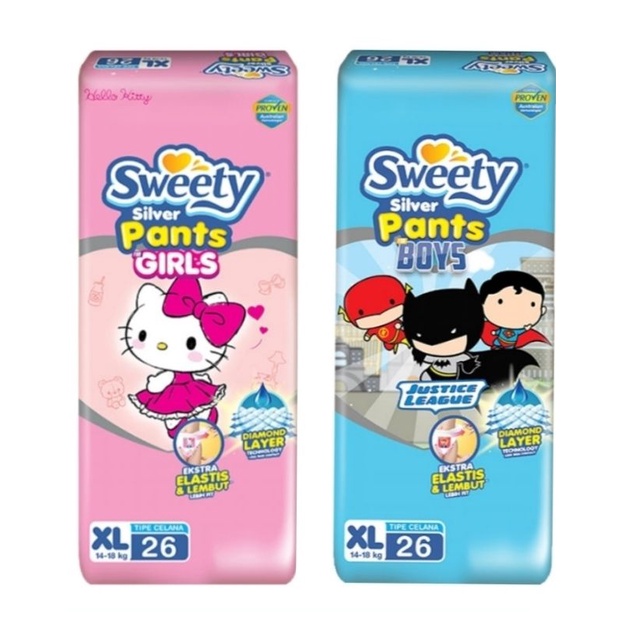 Sweety Silver Pants XL26 XXL24 Boy/Girl