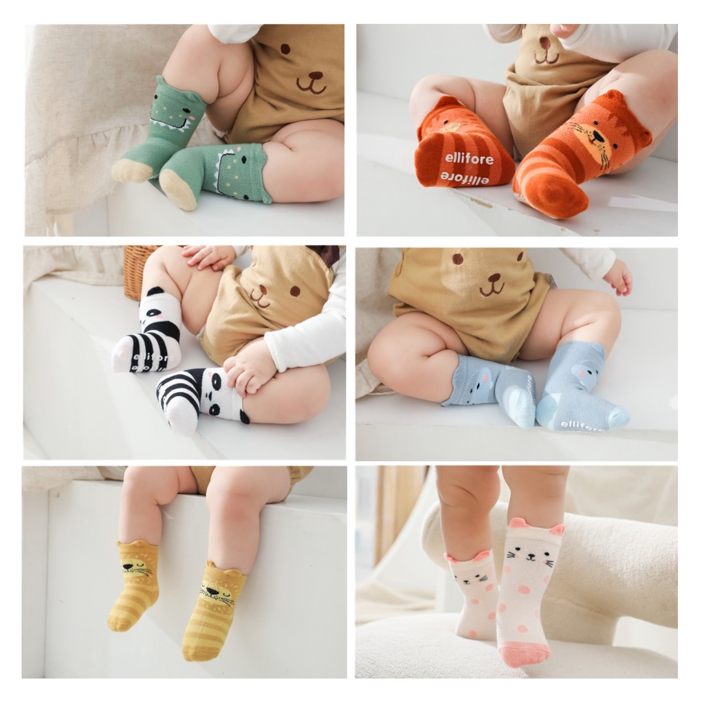 NEW Kaos kaki bayi / anak import premium motif animal