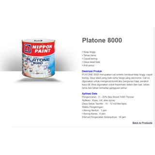 Cat Kayu Besi Platone 8000 1Kg Ready Mix Nippon Paint Cat Kayu Besi Platone 8000 1Kg Ready Mix Nippon Paint