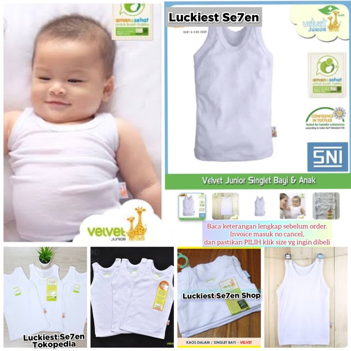 KAOS ANAK BAYI PUTIH POLOS KAOS DALAM KAOS BAYI