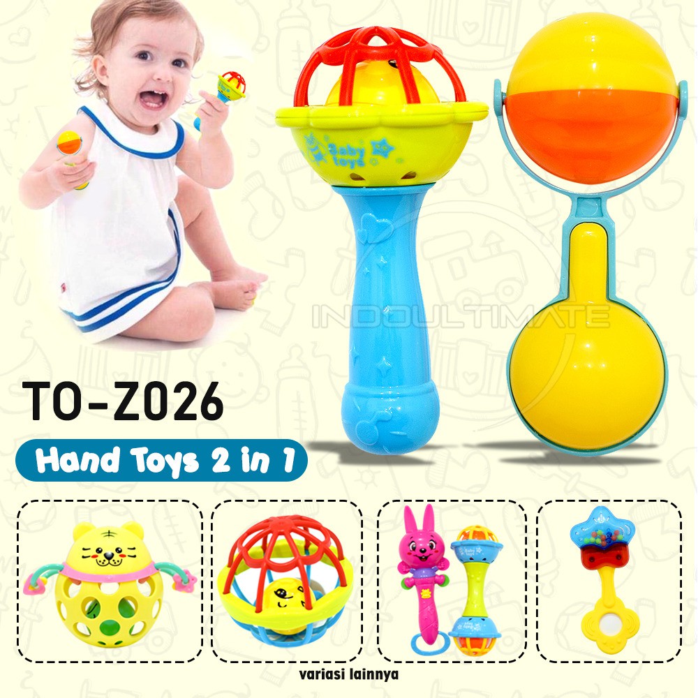 Mainan Kerincingan Ratle stick Bayi Teether genggam bayi Silicone TO-Z0