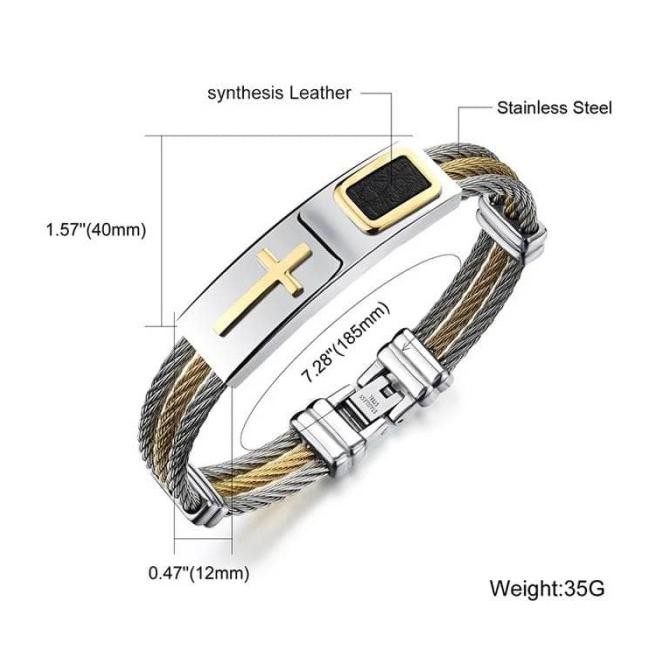 gelang TITANIUM emas 18K impor KOREA stainless BRACELET Pria Wanita