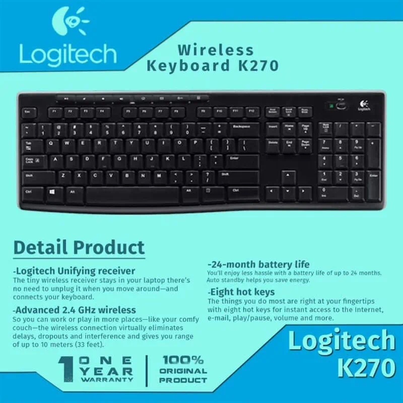 LOGITECH K270 WIRELESS KEYBOARD