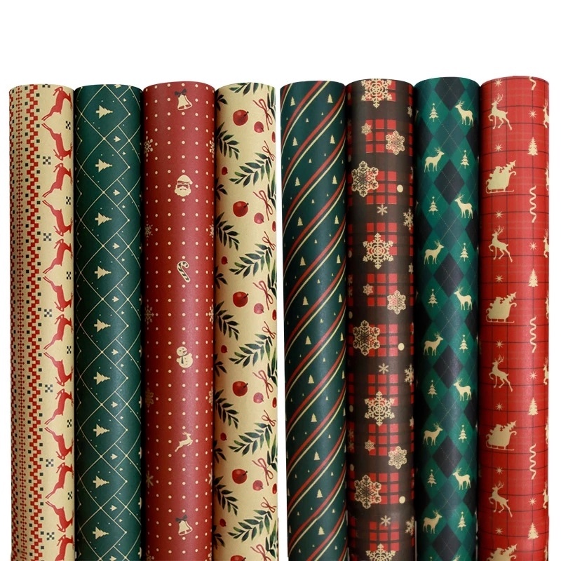 Christmas Gift Wrapping Paper/ DIY Scrapbooking Background Craft Paper