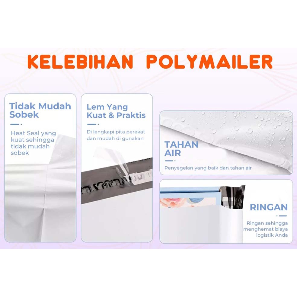 PP01 PLASTIK PACKING POLYMAILER WARNA ABU TEBAL UKURAN 32X43 , 35X50 CM ISI 100PCS TEBAL KUAT SUDAH ADA PEREKAT MURAH