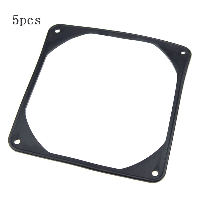 Bt 5pcs Gasket Kipas8Per9 /12cm Hitam Pad Penyerapan Anti Getaran Karet Silikon Shock Proof Untuk Komputer PC Untuk Case