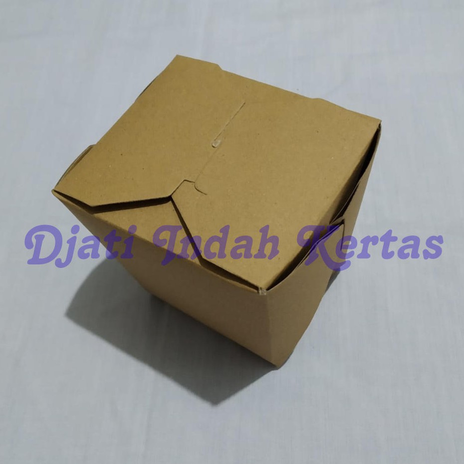 TERMURAH !!! Kardus Food Pail / Dus Coklat ( Uk. 10x10x8 ) Isi 50pcs