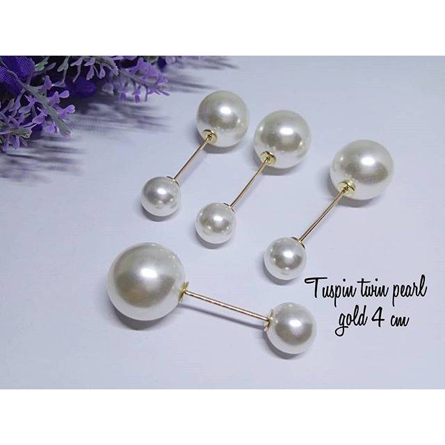 Tuspin twin pearl gold 4cm