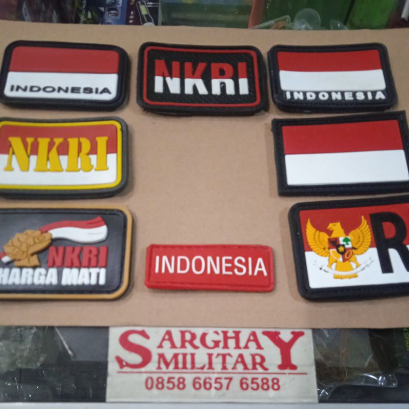 Jual Rubber Patch Indonesia Rubber Patch Merah Putih Emblem Perekat Karet Indonesia Perekat