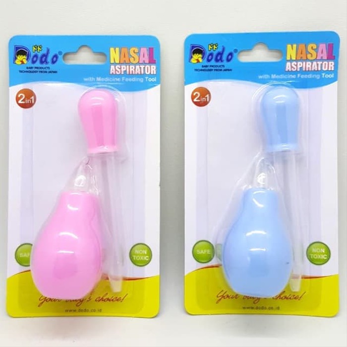 Dodo Nasal Aspirator 2in1 - Pembersih Hidung / Ingus Bayi + Pipet (Tersedia varian warna)