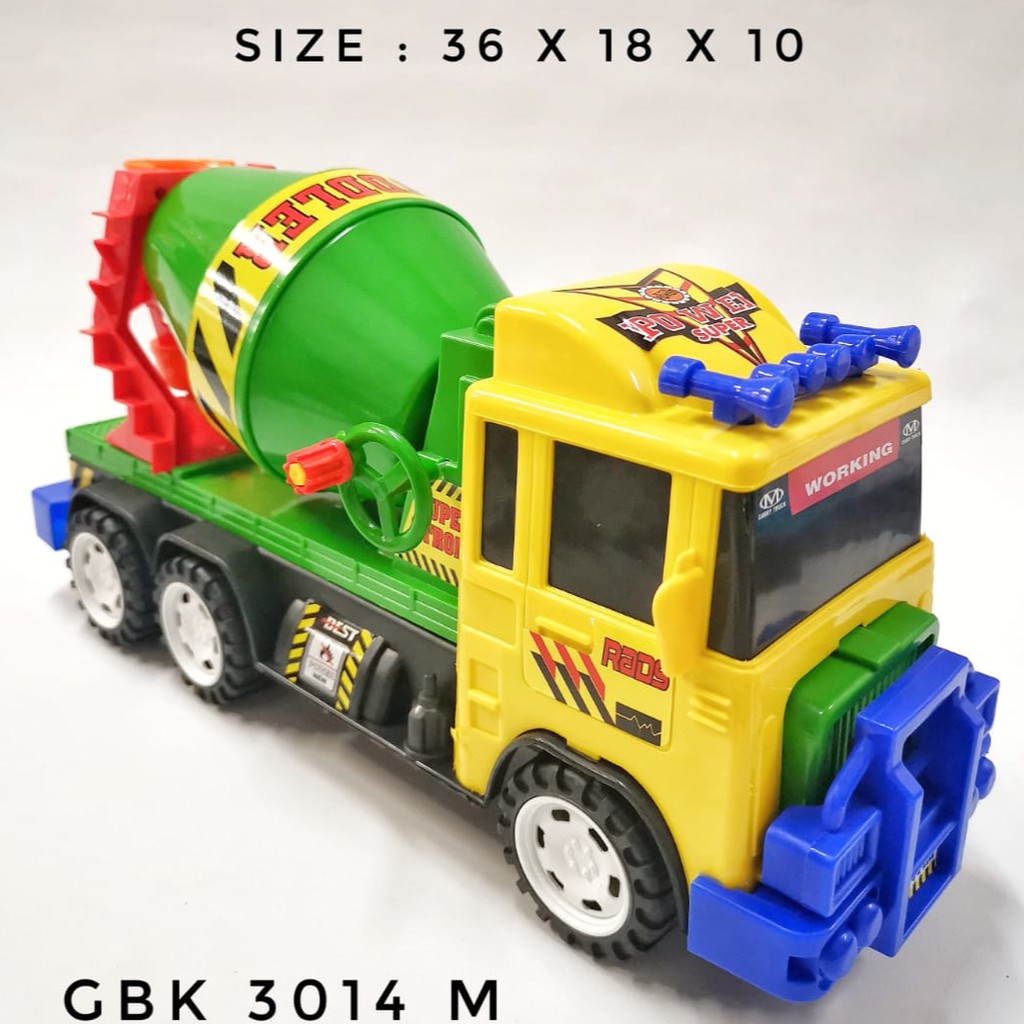 Mainan Anak Mobil Konstruksi Molen GBK 3014 M / Mixer Truck Friction