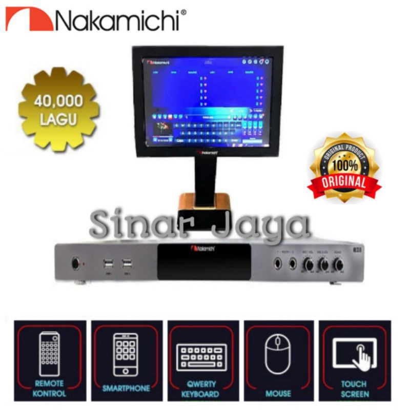 Paket Mesin Karaoke Nakamichi NKX 55 + Touchscreen NTC 215 21 inch