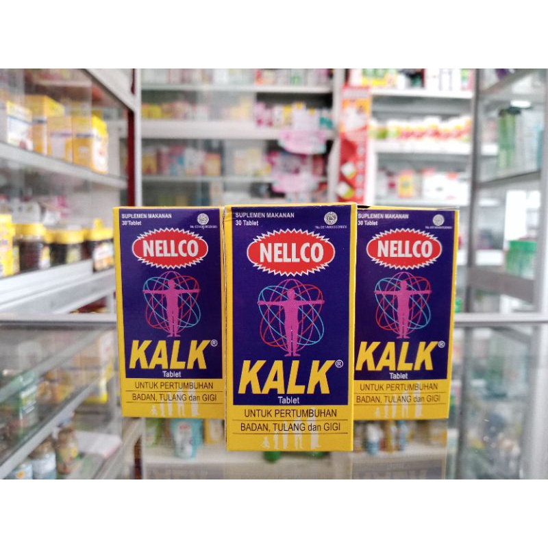 KALK NELLCO @30 TABLET | Untuk Pertumbuhan Badan Tulang Dan Gigi