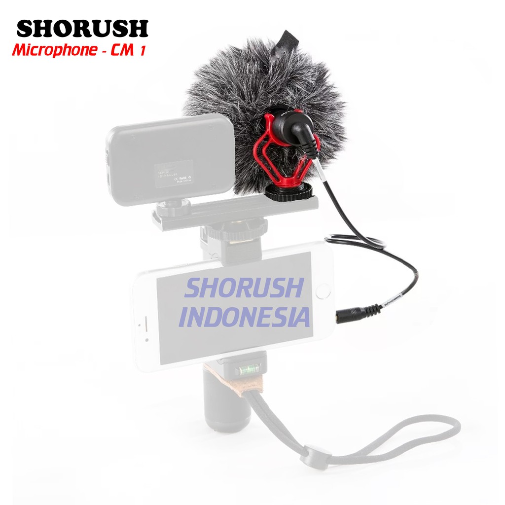 Shorush CM 1 Mini Microphone Cardioid Mic Vlogging for iPhone IOS &amp; HP Android / Canon Nikon BY MM1