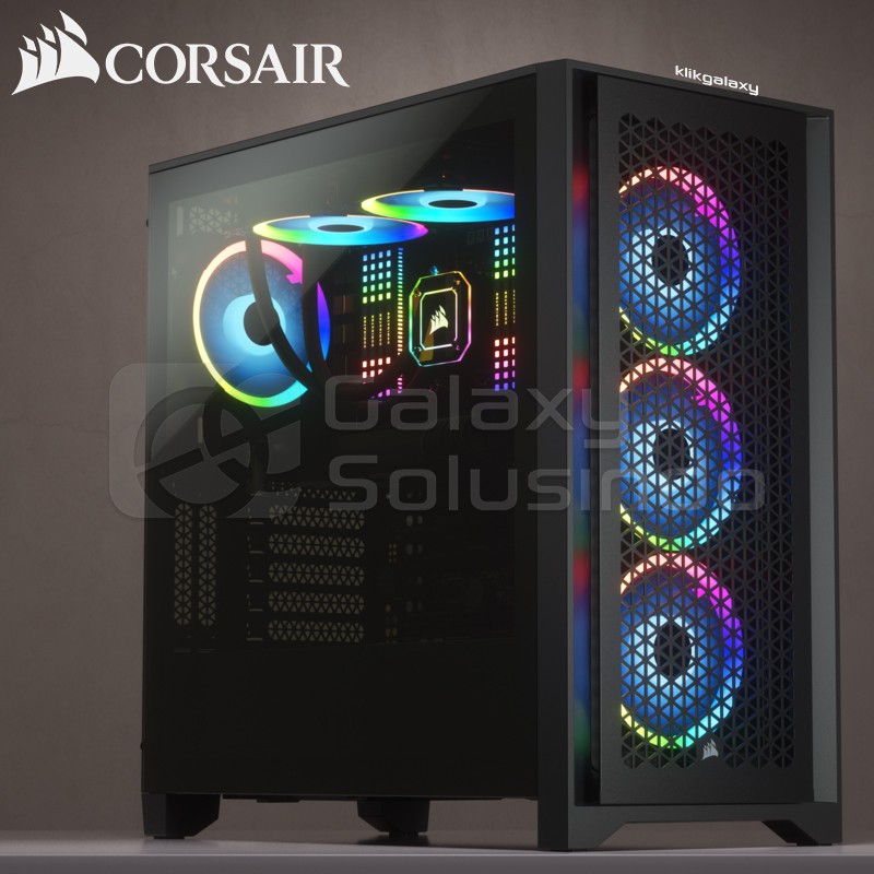 Corsair 4000D AIRFLOW Tempered Glass Mid-Tower ATX Gaming Case - Black
